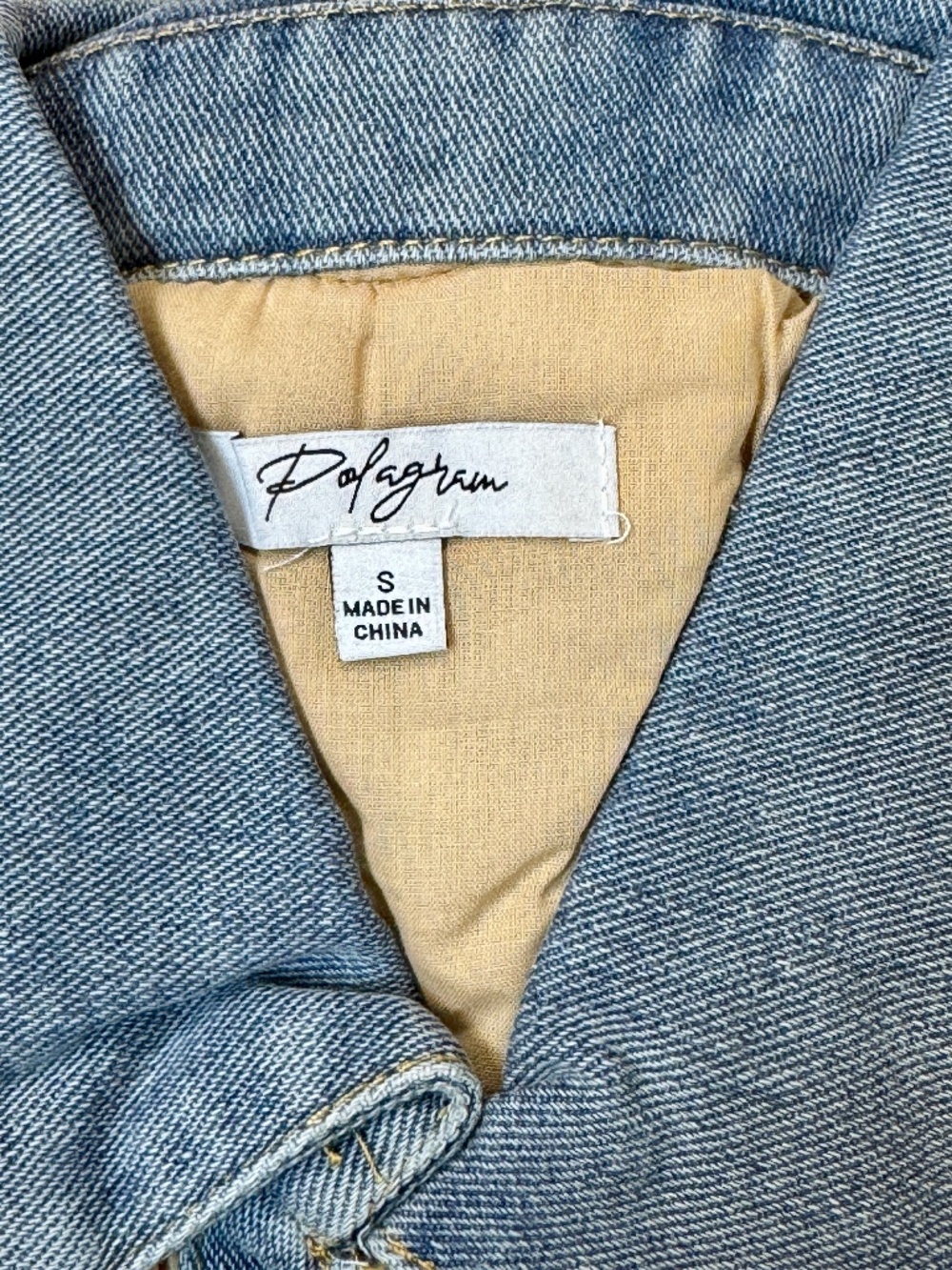 LONG SLEEVE DENIM JACKET WITH QUILT CONTRAST DETAILING SIZE SMALL - NWOT - Picture 13 of 16